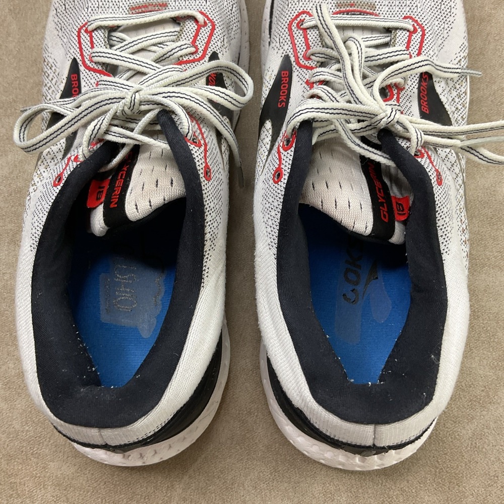 Brooks Glycerin 18 Running Shoe Gray Black Sz 10 Comfort Walking - Picture 8 of 11
